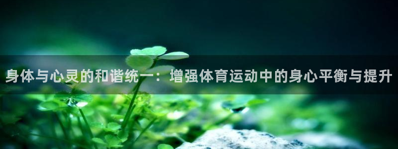 TOP1体育平台入口：身体与心灵的和谐统一：增强体育运动中的身心平衡与提升